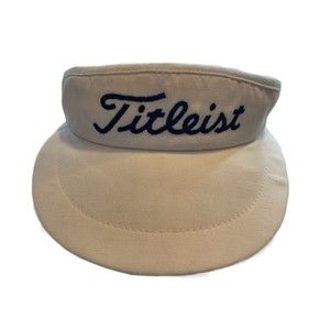 Vintage Titleist Visor ~White & Black ~ by TEXACE~ Made USA ~Golf Hat Cap